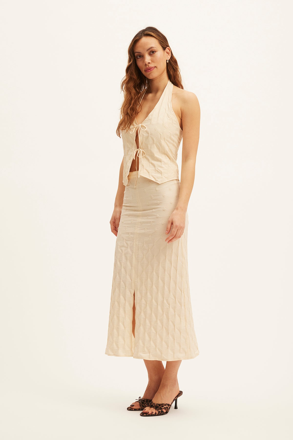 SUMMERY Copenhagen Elodie Skirt Skirt 594 Beige