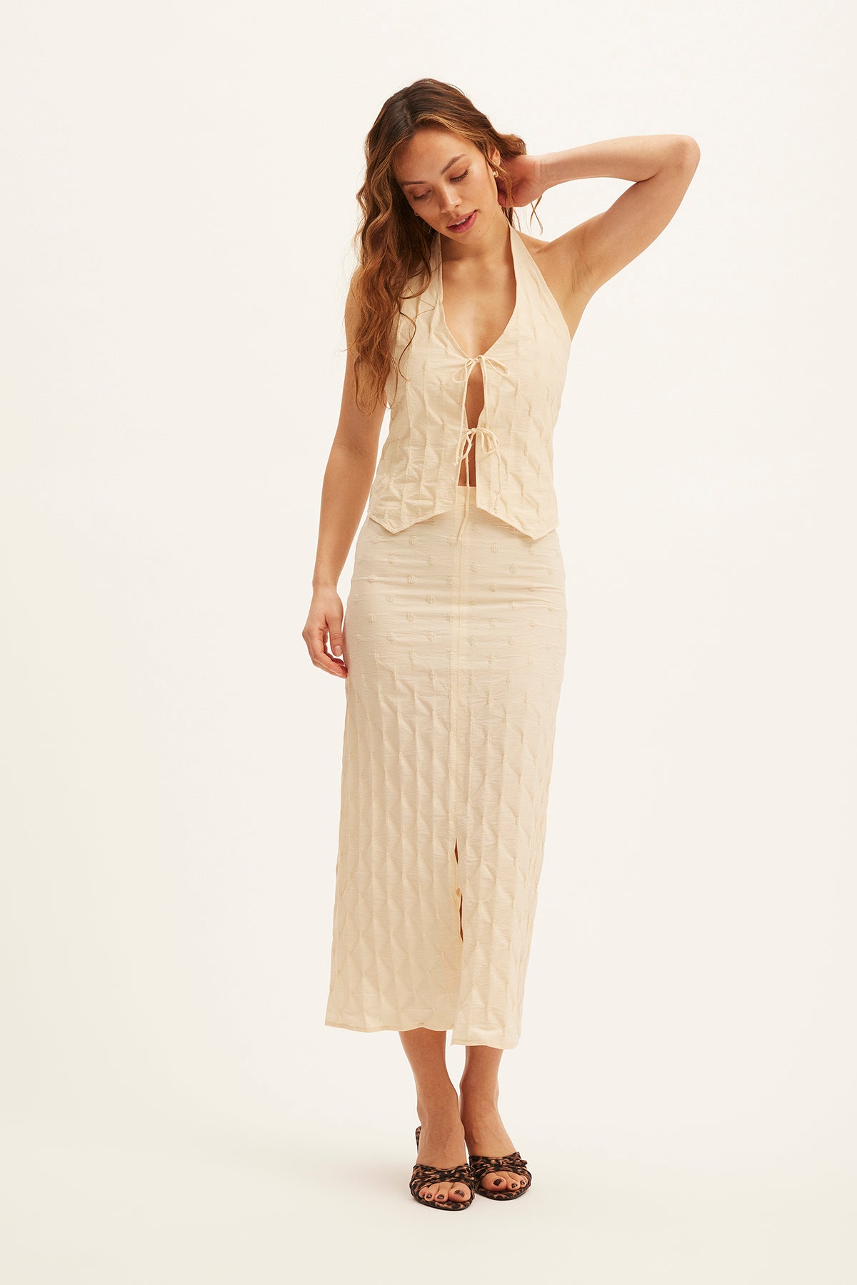 SUMMERY Copenhagen Elodie Skirt Skirt 594 Beige