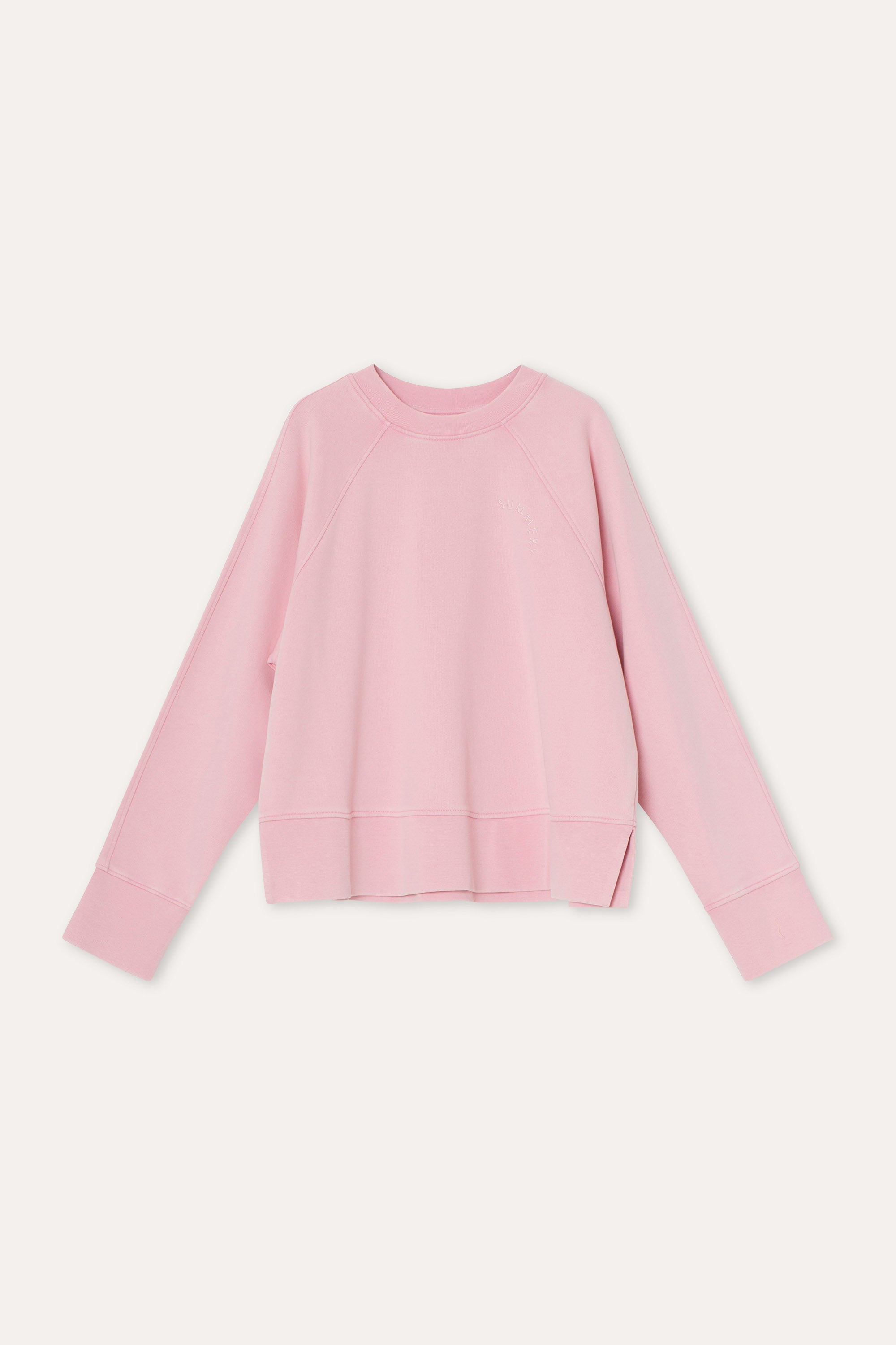 SUMMERY Copenhagen Ina Cropped Sweat Sweatshirt 428 Cameo Pink