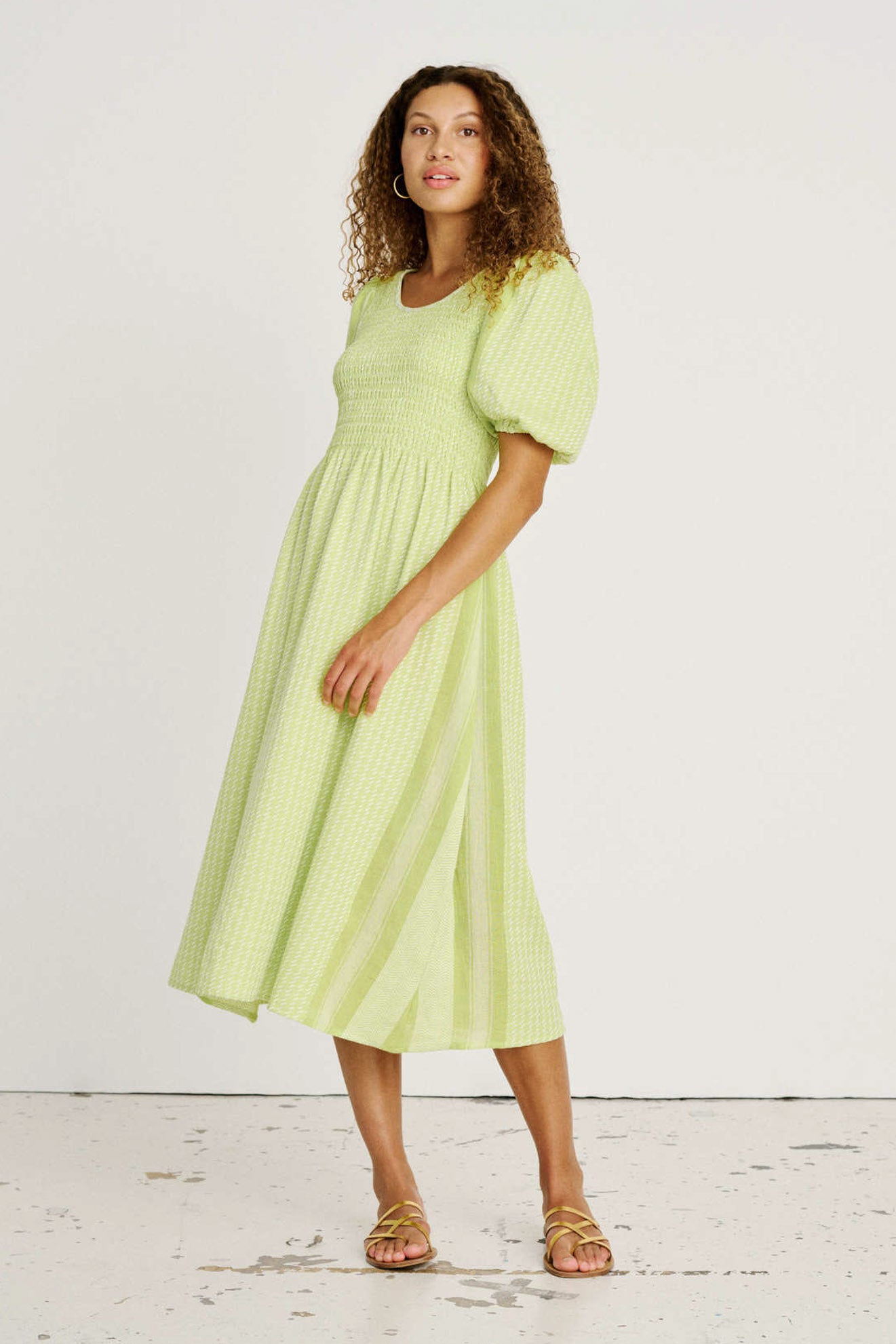 SUMMERY Copenhagen Ines Long Dress Dress 517 Wild Lime