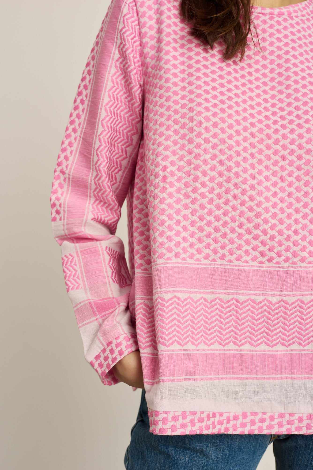 SUMMERY Copenhagen Shirt O Long Sleeves Shirt 417 Lavender Fog/Super Pink