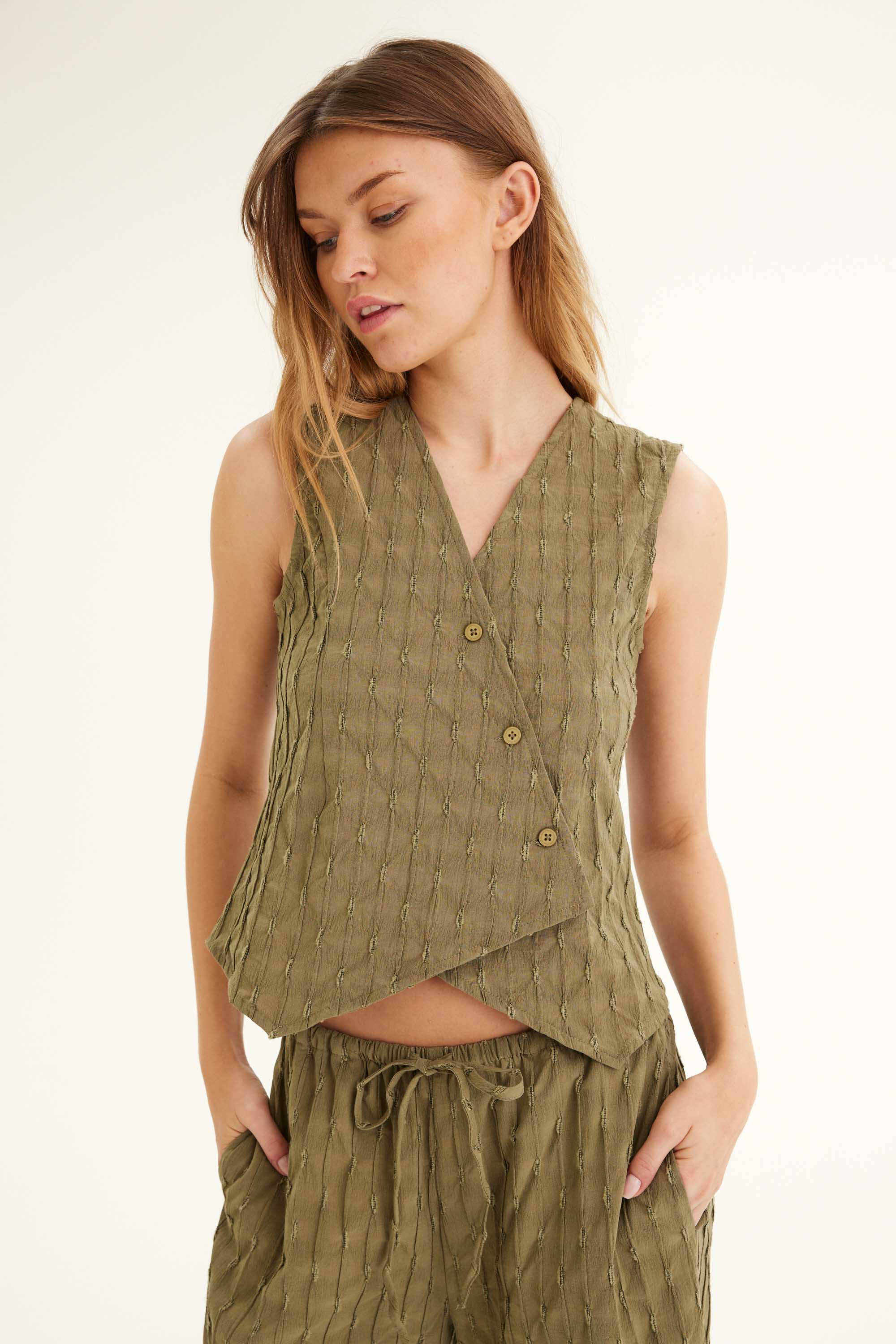 SUMMERY Copenhagen Tara Vest Vest 629 Aloe