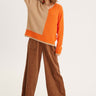 SUMMERY Copenhagen Taylor V-neck Sweater Sweater 568 Vibrant Orange